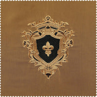 Zelda Gold Designer Embroidered Swatch - HalfPriceDrapes.com