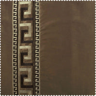 Greco Mushroom Taupe Designer Embroidered Swatch - HalfPriceDrapes.com