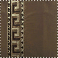 Greco Mushroom Taupe Designer Embroidered Swatch - HalfPriceDrapes.com