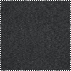 Slate Grey Heavy Faux Linen Custom Curtain