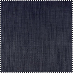 Pacific Blue Textured Italian Faux Linen Custom Curtain