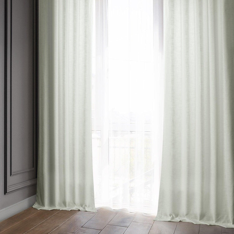 Light Ivory Classic Faux Linen Curtain