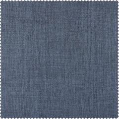 Sweden Blue Italian Faux Linen Custom Curtain