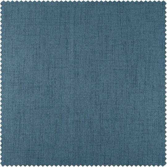 Ovation Blue Thermal Cross Linen Weave Swatch - HalfPriceDrapes.com