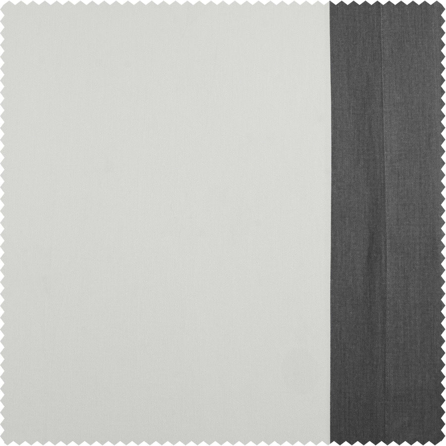 Fresh Popcorn & Millstone Grey Vertical Printed Cotton Custom Curtain - HalfPriceDrapes.com