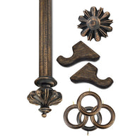 Instanbul Antique Bronze Prepacked Wooden Rod Set