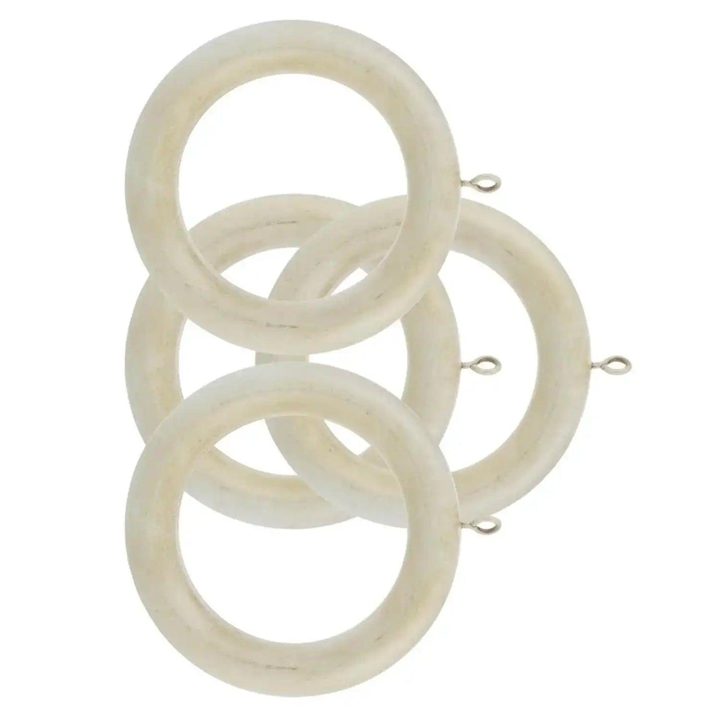 Square Achitectural Sun Bleached Linen Prepacked Wooden Rod Set