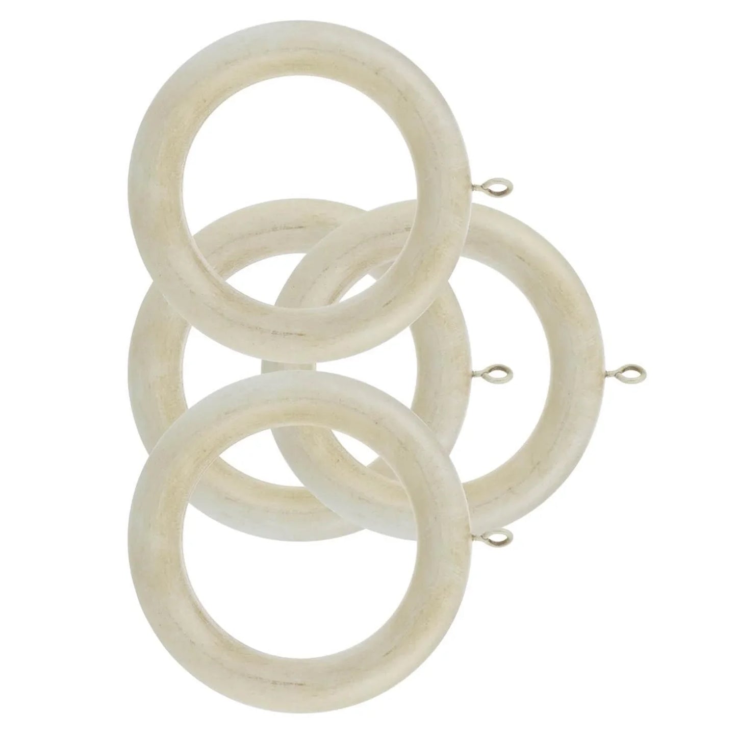 Square Achitectural Sun Bleached Linen Prepacked Wooden Rod Set