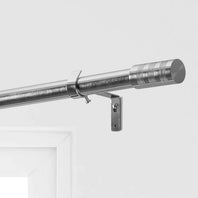 Modern Barrel Nickel Extendable Metal Rod Set - HalfPriceDrapes.com