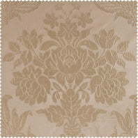 Magdelena Beige & Gold Faux Silk Jacquard Swatch - HalfPriceDrapes.com