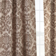 Astoria Taupe & Bronze Faux Silk Jacquard Curtain