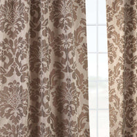 Astoria Taupe & Bronze Faux Silk Jacquard Curtain