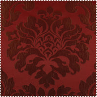 Astoria Red & Bronze Faux Silk Jacquard Swatch - HalfPriceDrapes.com
