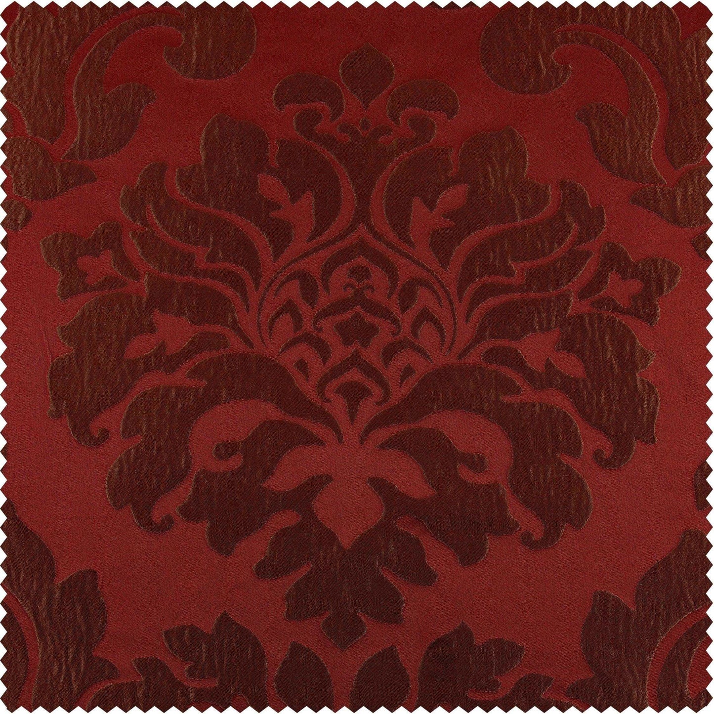 Astoria Red & Bronze Faux Silk Jacquard Swatch - HalfPriceDrapes.com