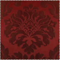 Astoria Red & Bronze Faux Silk Jacquard Swatch - HalfPriceDrapes.com