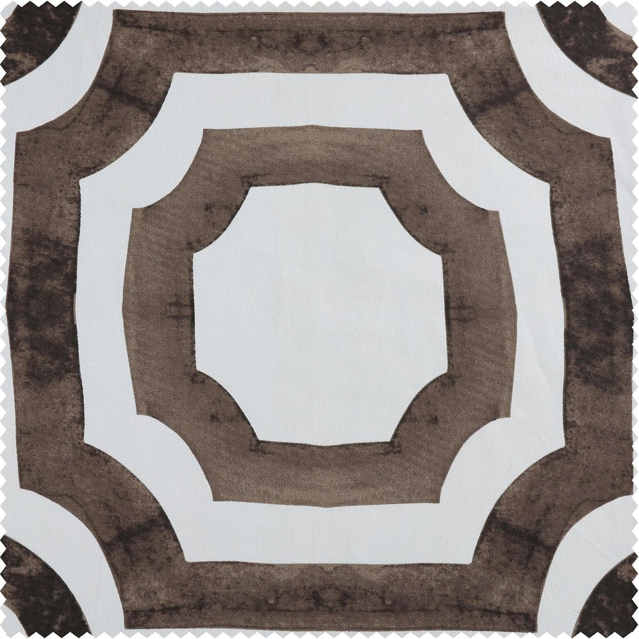 Mecca Brown Printed Cotton Custom Curtain - HalfPriceDrapes.com