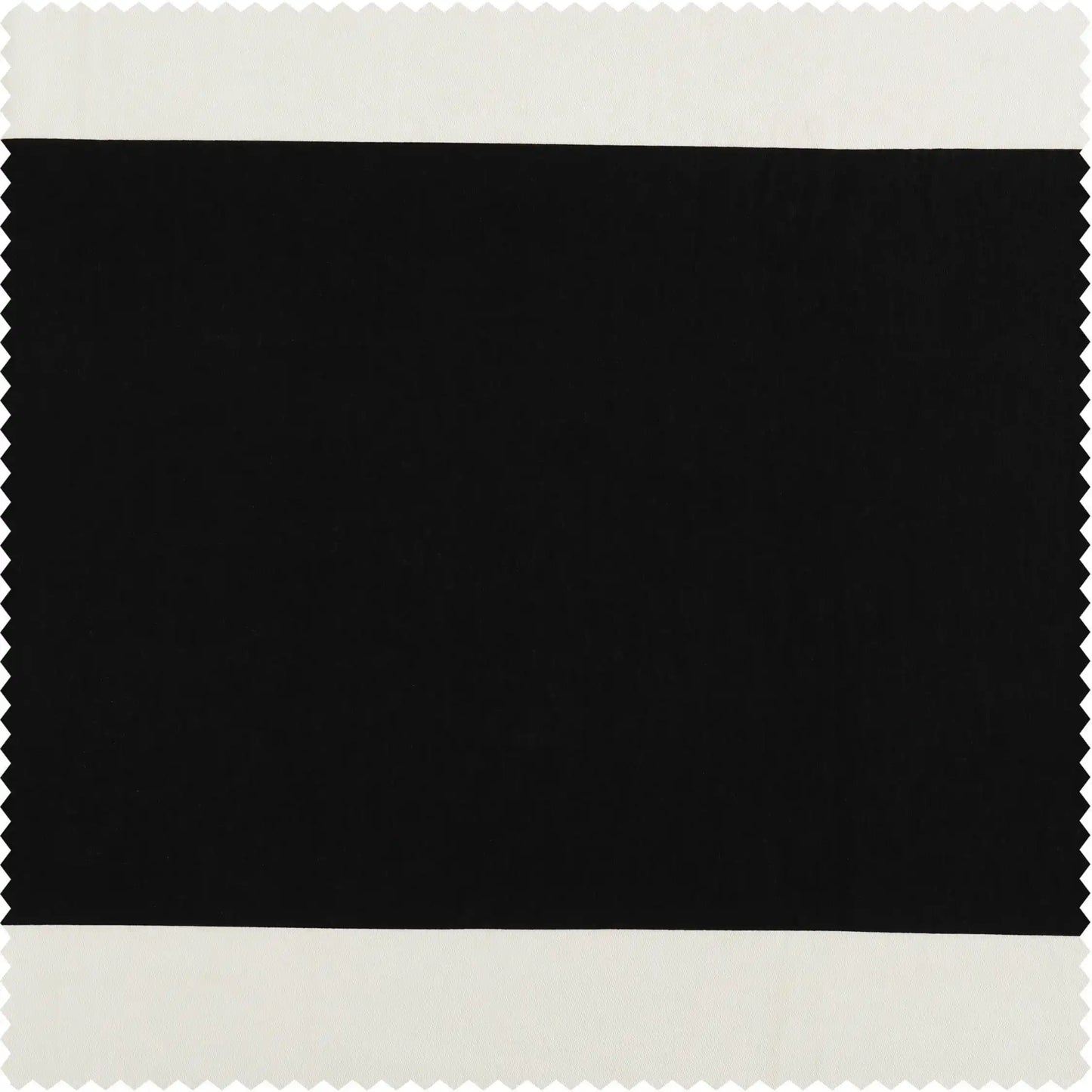 Onyx Black & Off White Horizontal Striped Printed Cotton Custom Curtain - HalfPriceDrapes.com