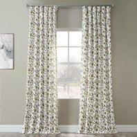Madison Gold & Grey Digital Printed Cotton Twill Curtain