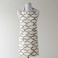 Illusions Silver Grey Printed Cotton Apron - HalfPriceDrapes.com