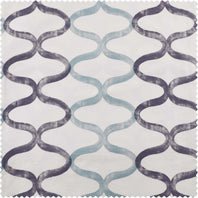 Illusions Blue Printed Cotton Swatch - HalfPriceDrapes.com