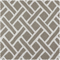 Martinique Taupe Printed Cotton Swatch - HalfPriceDrapes.com