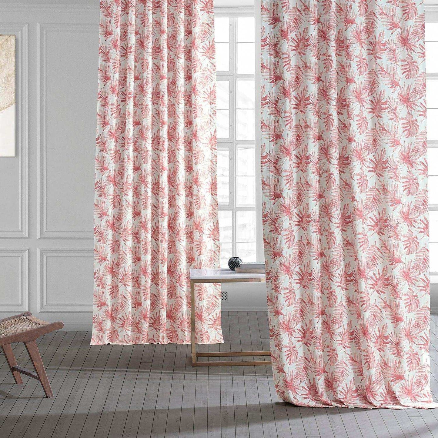 Artemis Rust Printed Cotton Curtain - HalfPriceDrapes.com