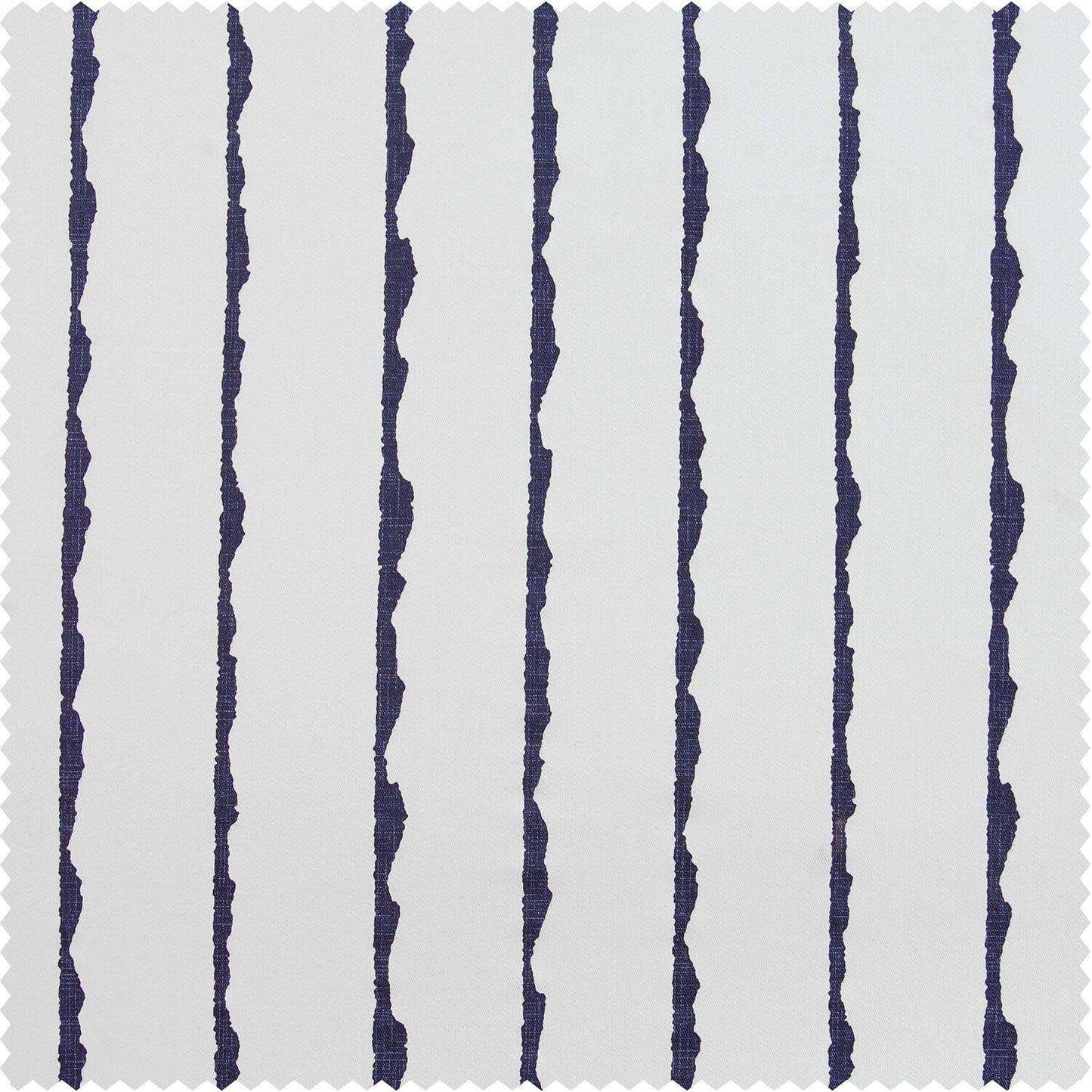 Sharkskin Blue Striped Printed Cotton Swatch - HalfPriceDrapes.com