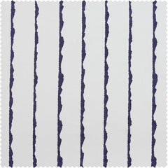 Sharkskin Blue Striped Printed Cotton Curtain