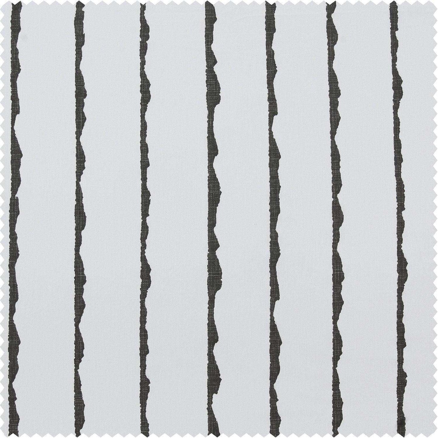 Sharkskin Black Striped Printed Cotton Swatch - HalfPriceDrapes.com