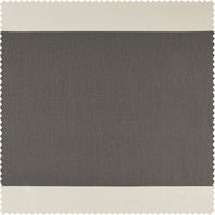 Slate Grey & Off White Horizontal Striped Printed Cotton Swatch - HalfPriceDrapes.com
