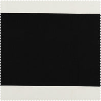 Onyx Black & Off White Horizontal Striped Printed Cotton Swatch - HalfPriceDrapes.com