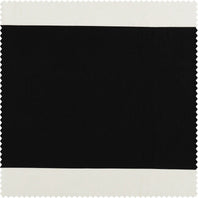 Onyx Black & Off White Horizontal Striped Printed Cotton Swatch - HalfPriceDrapes.com