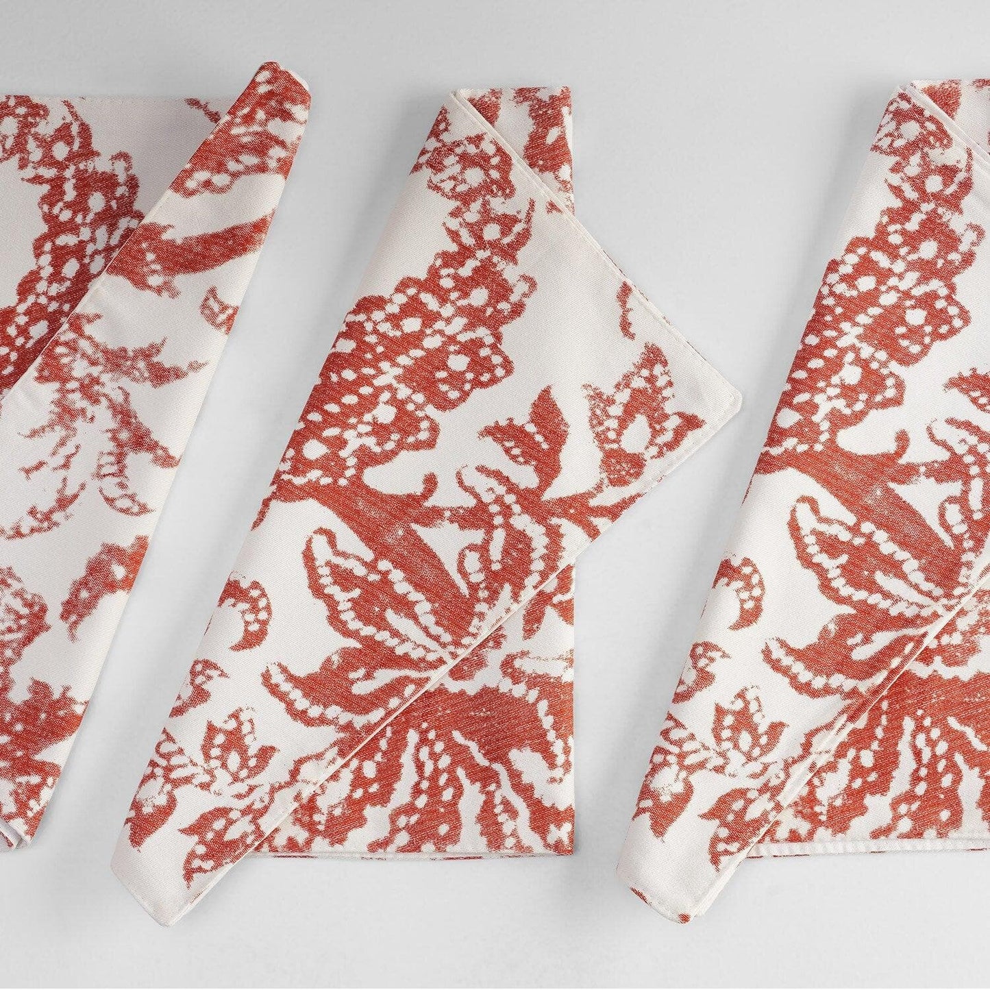 Edina Rust Printed Cotton Table Runners & Placemats