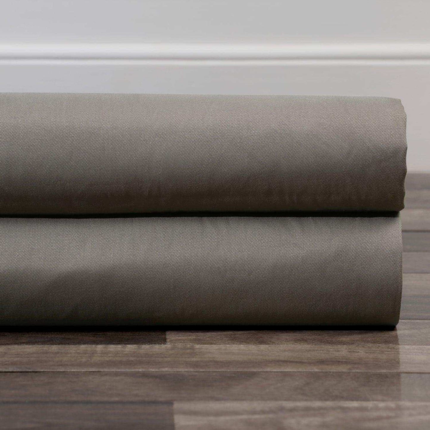 Millstone Grey French Pleat Solid Cotton Curtain - HalfPriceDrapes.com