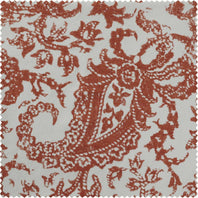 Edina Washed Rust Printed Cotton Swatch - HalfPriceDrapes.com