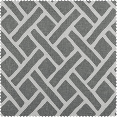 Martinique Grey Printed Cotton Custom Curtain