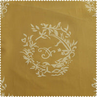Isles Mustard Printed Cotton Swatch - HalfPriceDrapes.com