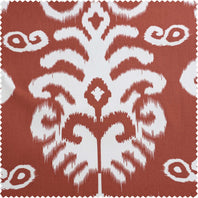 Sriu Lanka Rust Striped Taffeta Silk Swatch - HalfPriceDrapes.com