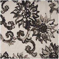 Indonesian Brown Printed Cotton Hotel Blackout Swatch - HalfPriceDrapes.com