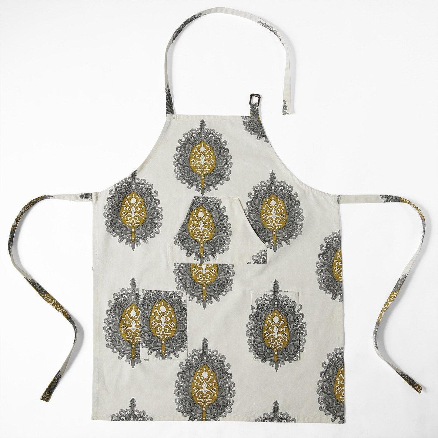 Mayan Gold Printed Cotton Apron - HalfPriceDrapes.com
