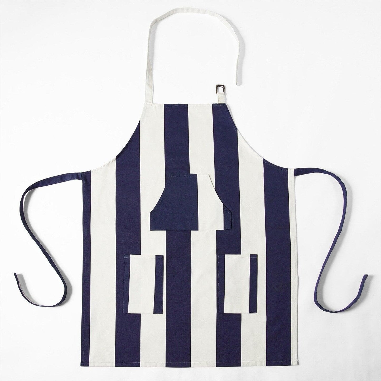 Cabana Navy Printed Cotton Apron - HalfPriceDrapes.com