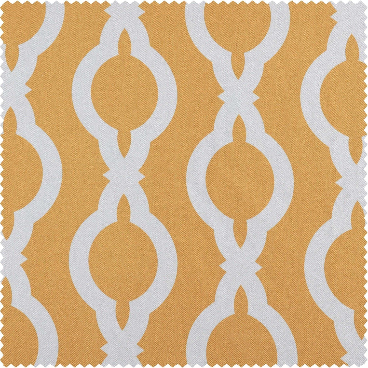 Medina Gold Printed Cotton Swatch - HalfPriceDrapes.com