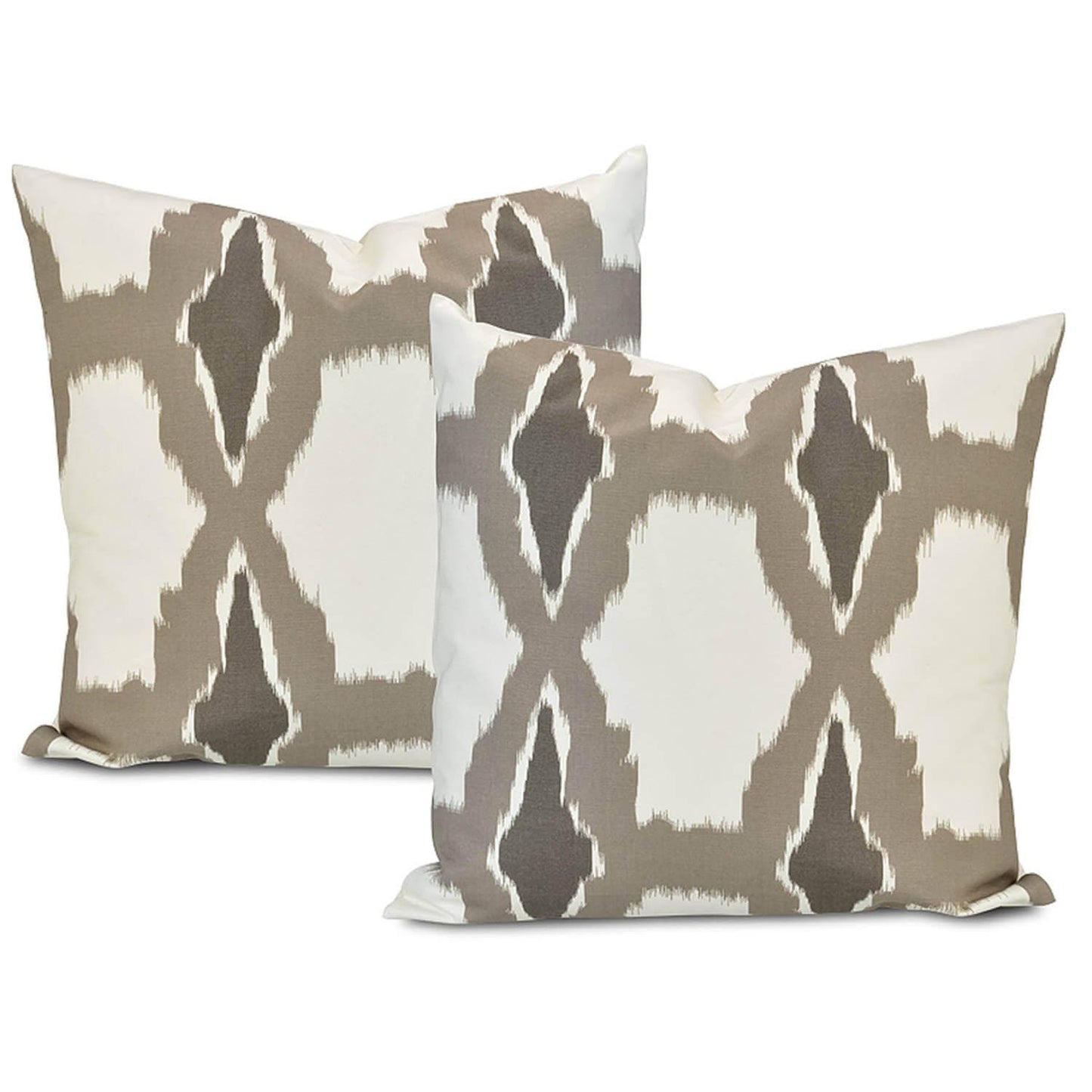 Sorong Beige Printed Cotton Cushion Covers - Pair (2 pcs.)