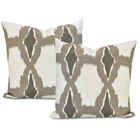 Sorong Beige Printed Cotton Cushion Covers - Pair (2 pcs.)