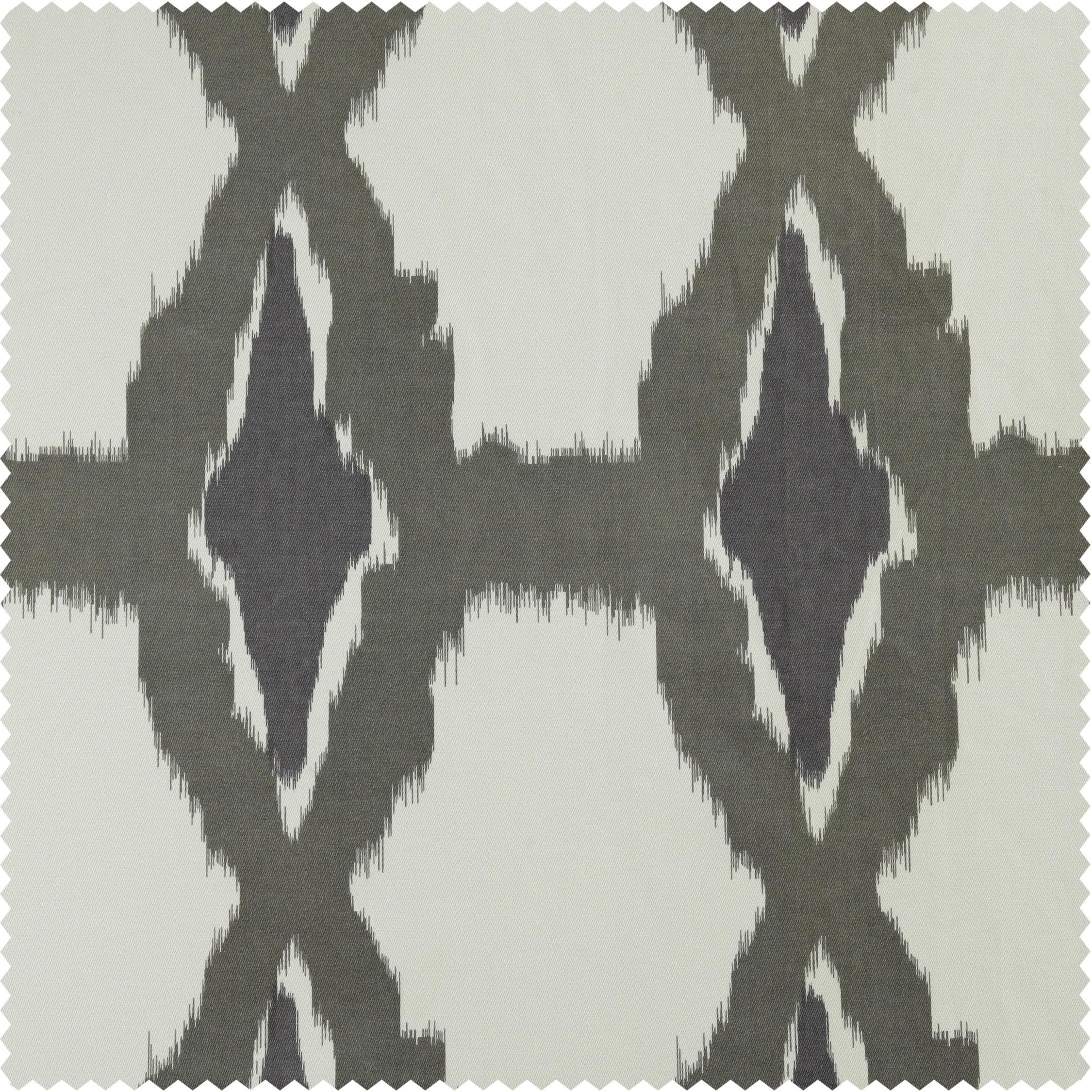 Sorong Beige Geometric Printed Cotton Custom Curtain