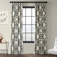 Mecca Steel Printed Cotton Curtain