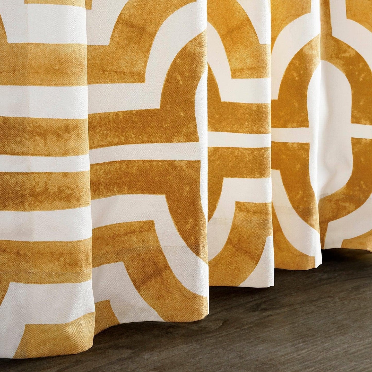 Mecca Gold Printed Cotton Curtain - HalfPriceDrapes.com