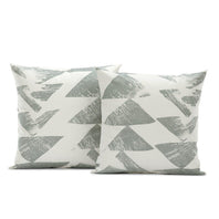 Triad Smoke Printed Cotton Cushion Covers - Pair (2 pcs.)