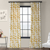 Triad Gold Printed Cotton Curtain