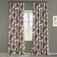 Indonesian Brown Printed Cotton Curtain